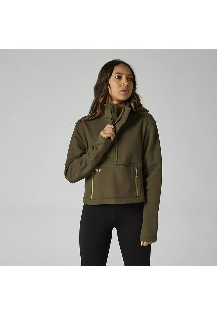 Poleron Lifestyle Mujer Calibrated DWR Verde Fox-2