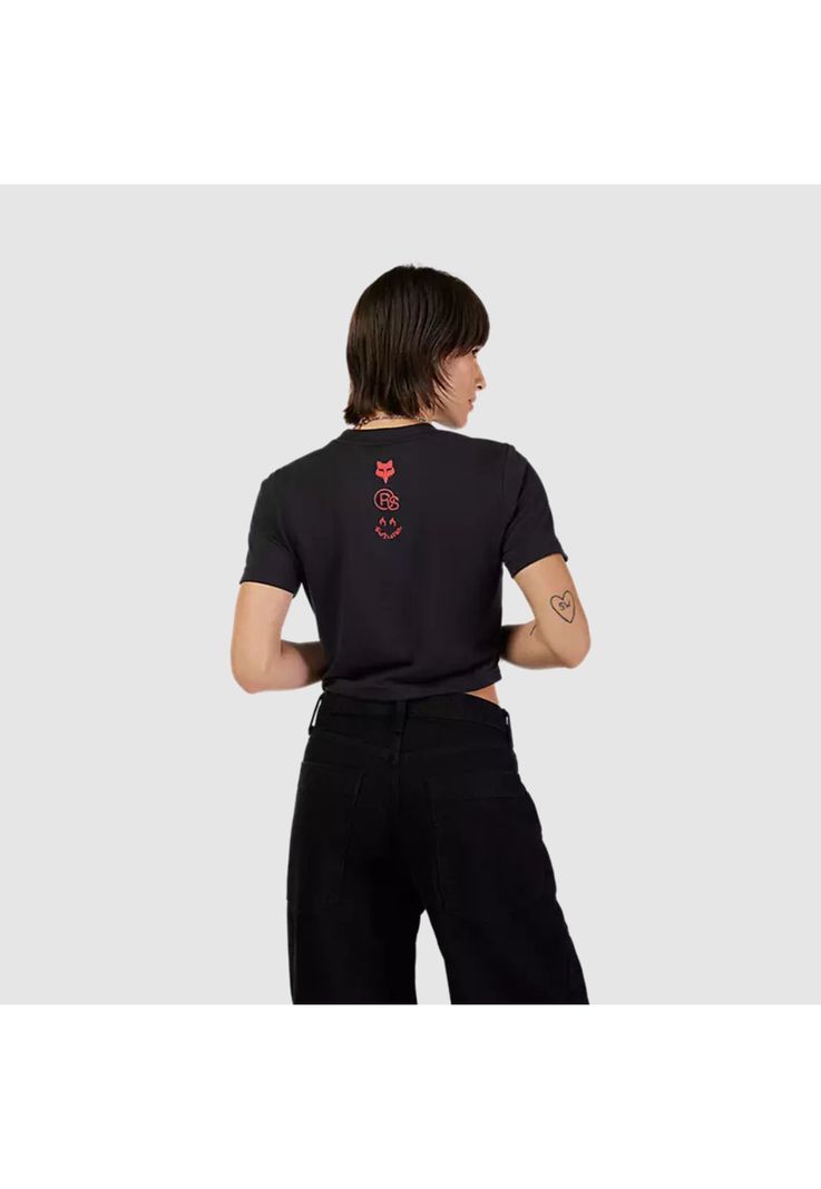 Polera Lifestyle Mujer Fox x Honda Negro Fox-3