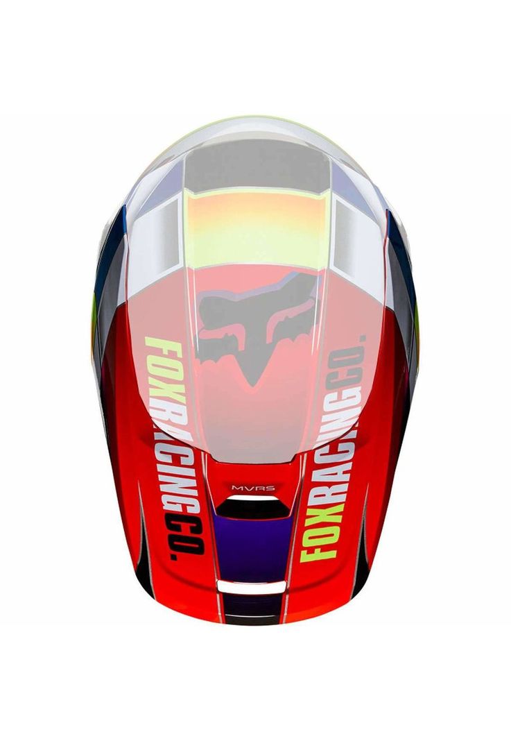 Visera Moto Niño V1 Yorr Blu/Rojo Fox-0