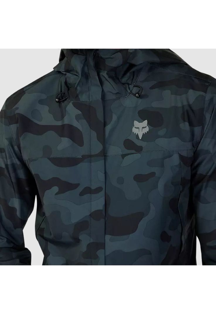 Chaqueta Bicicleta Impermeable Ranger Camo Negro Fox-3