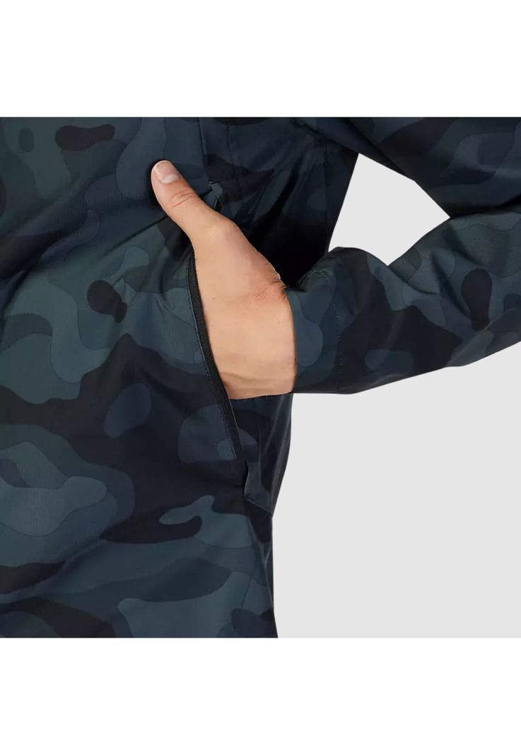 Chaqueta Bicicleta Impermeable Ranger Camo Negro Fox-5