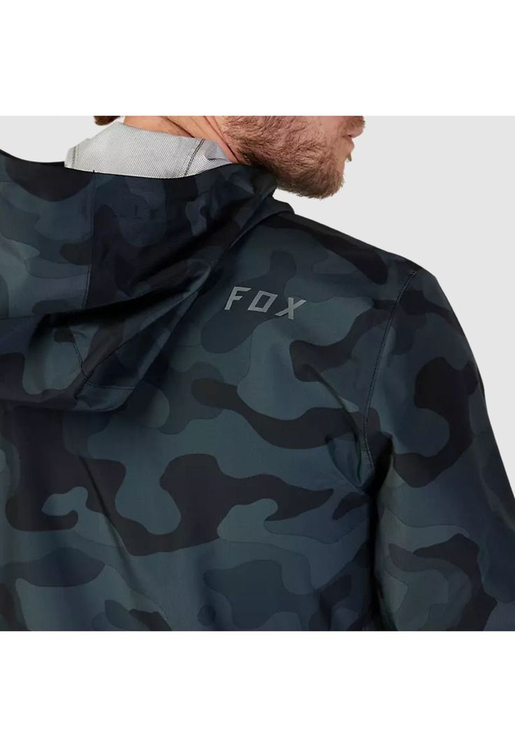 Chaqueta Bicicleta Impermeable Ranger Camo Negro Fox-6