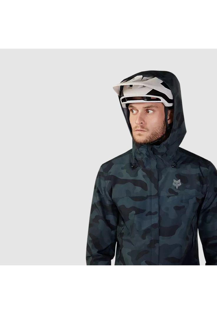Chaqueta Bicicleta Impermeable Ranger Camo Negro Fox-7