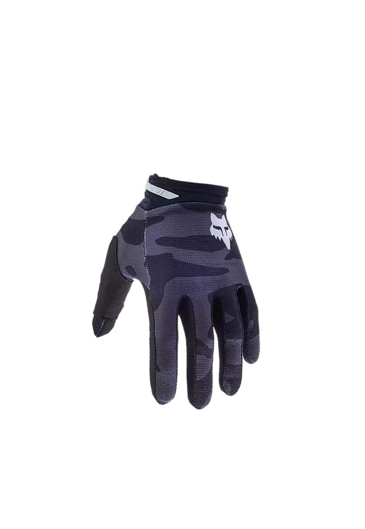 Guantes Moto 180 Bnkr Camo Negro Fox-0