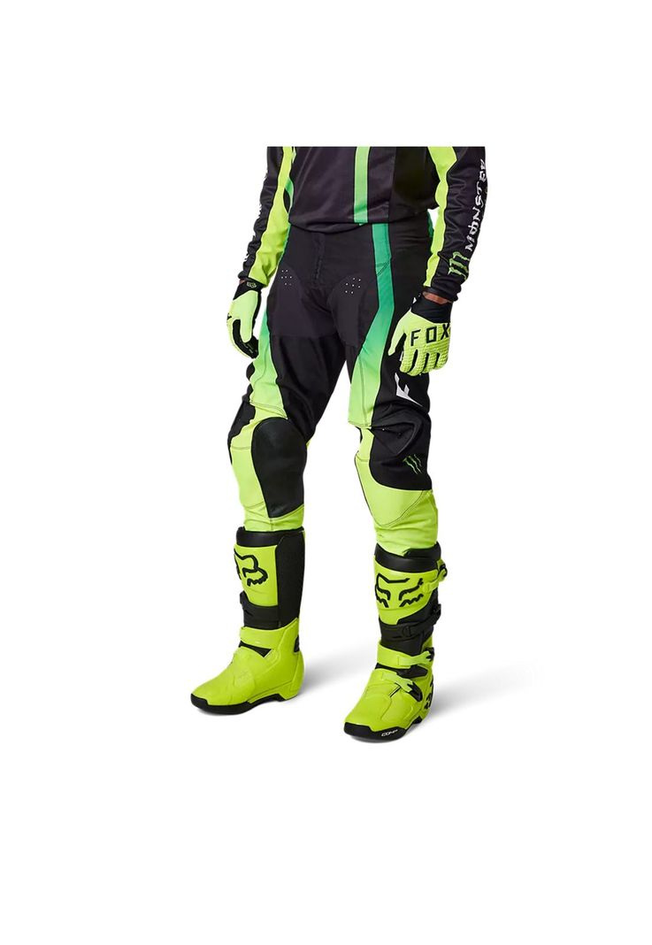 Pantalon Moto 180 Monster Negro/Verde Fox-1