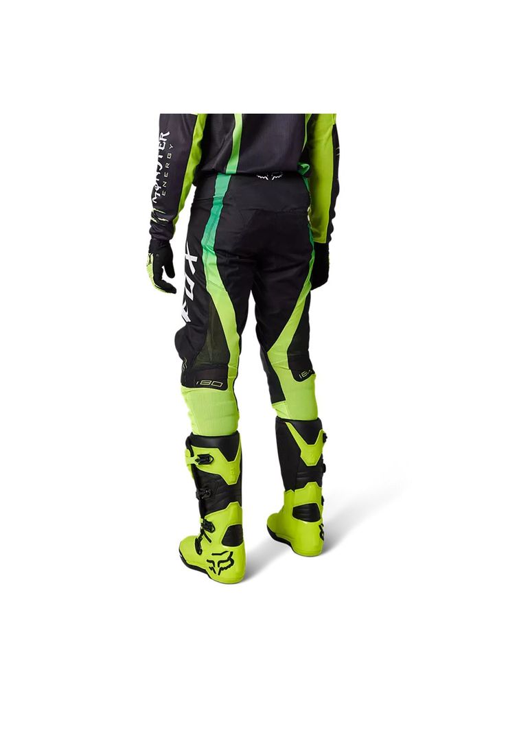 Pantalon Moto 180 Monster Negro/Verde Fox-2