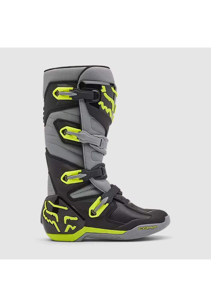 Botas Moto Comp Gris/Amarillo Fox-1