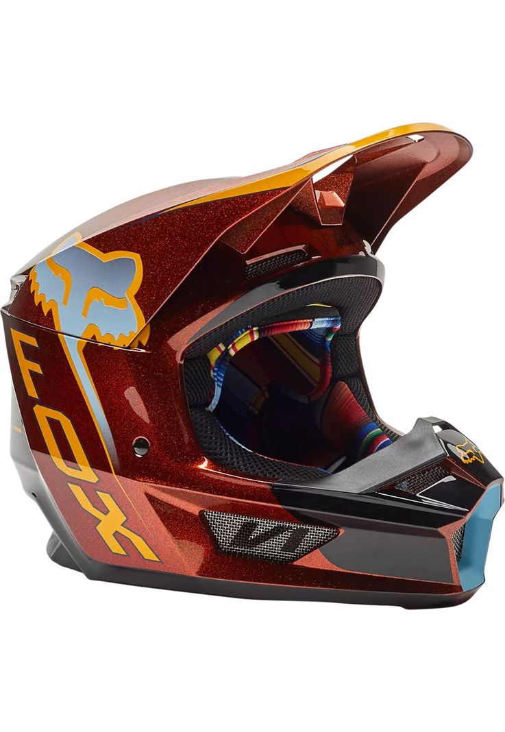 Casco Moto Niño V1 CNTRO Naranjo Fox-0