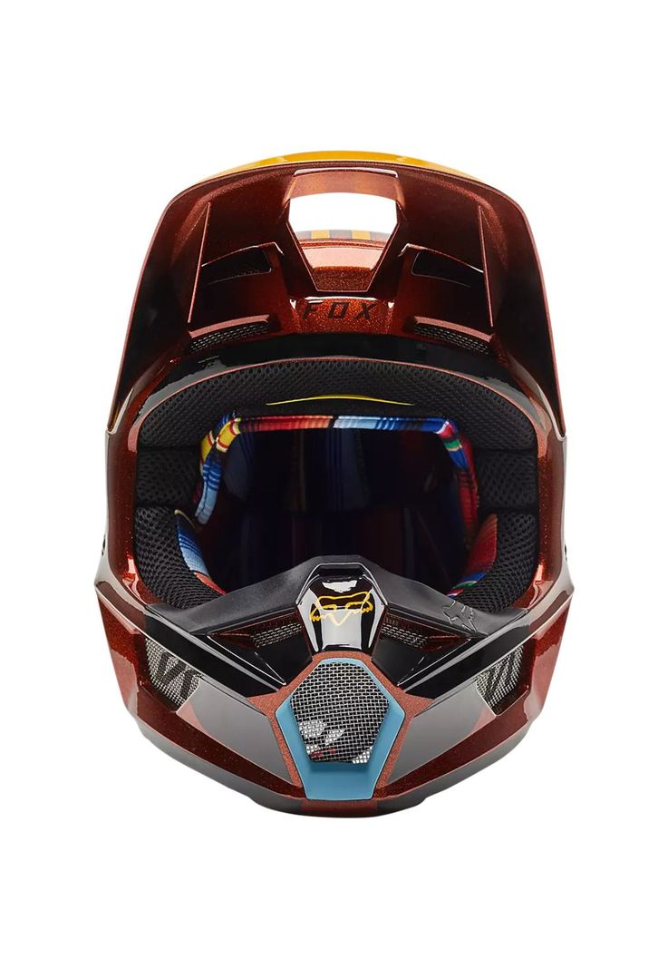 Casco Moto Niño V1 CNTRO Naranjo Fox-4