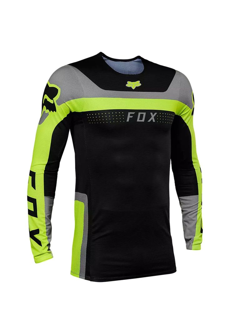 Polera Moto Flexair Efekt Negro/Amarillo/Gris Fox-0