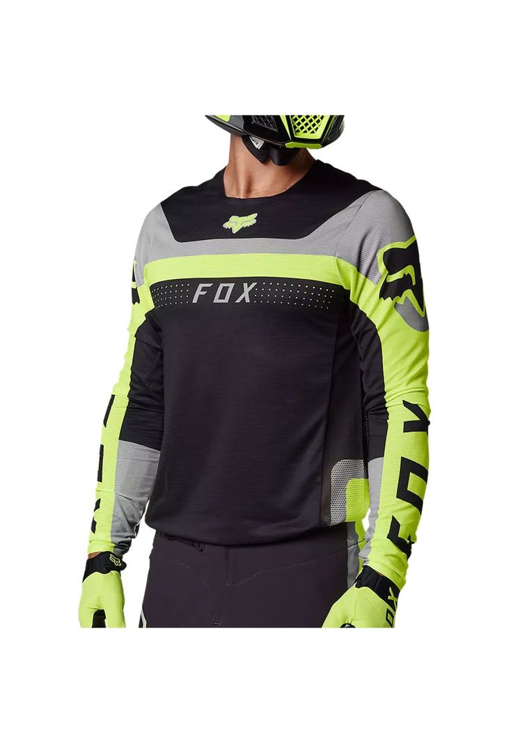 Polera Moto Flexair Efekt Negro/Amarillo/Gris Fox-1