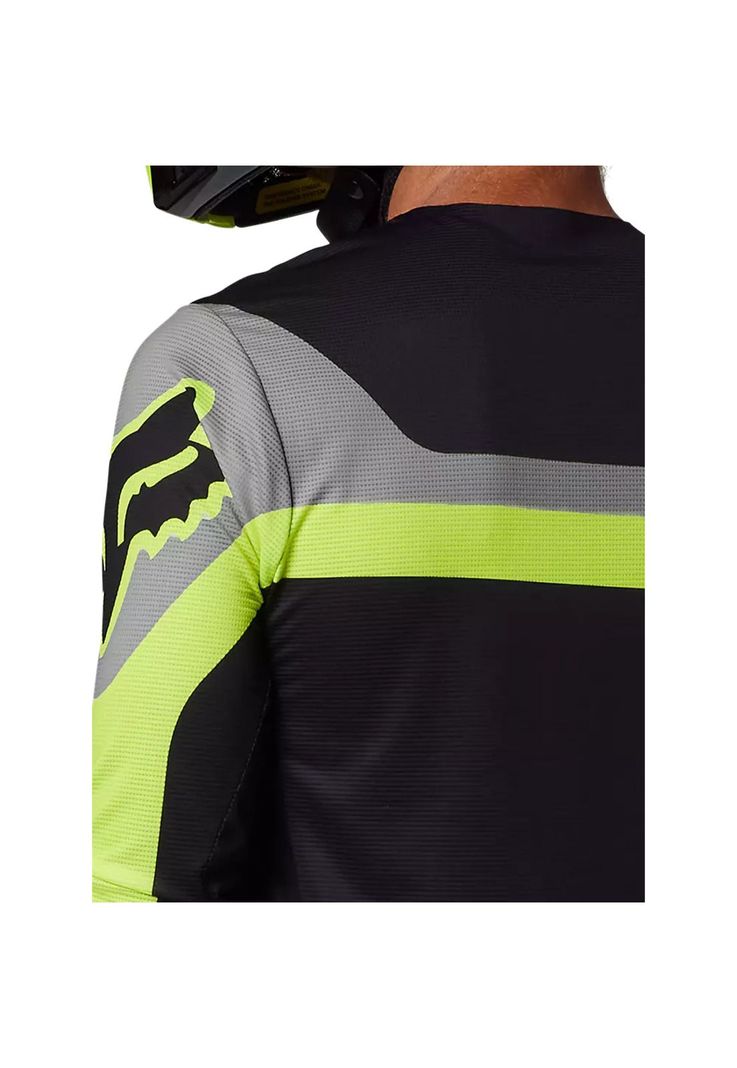 Polera Moto Flexair Efekt Negro/Amarillo/Gris Fox-4