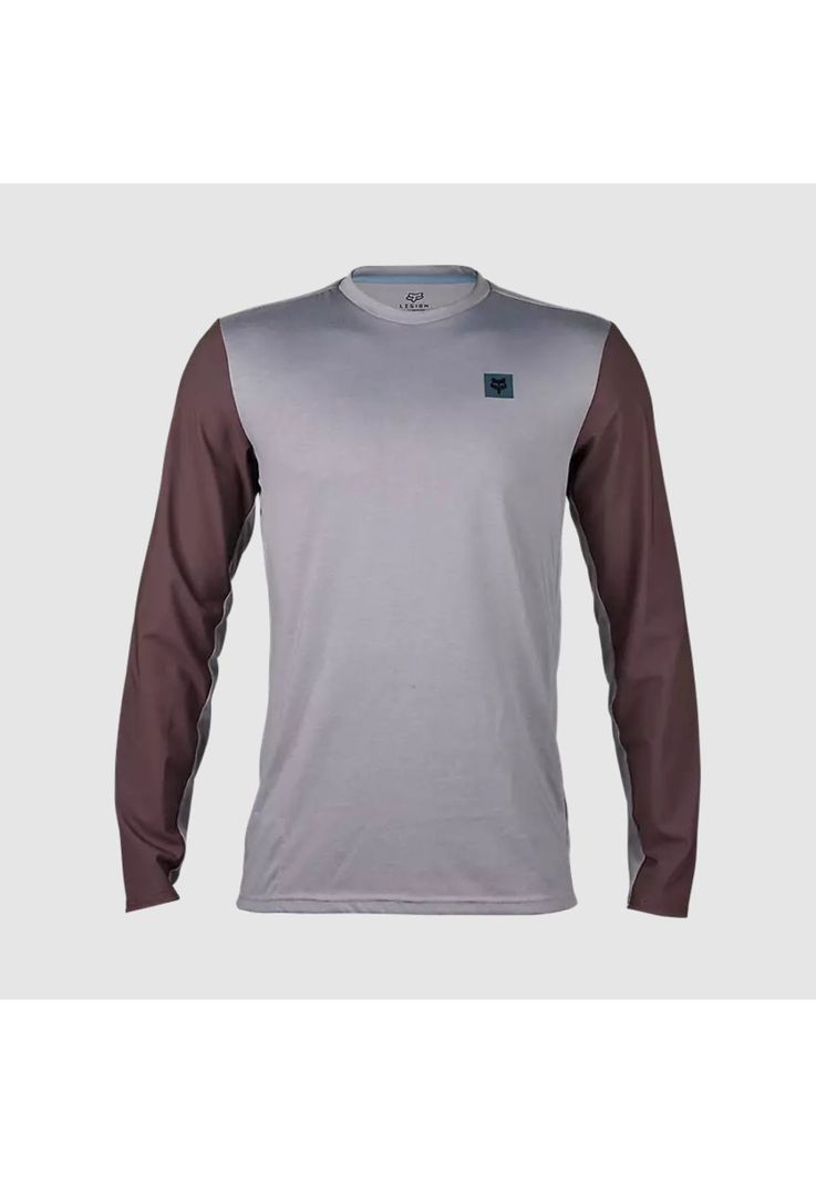 Polera Moto Ranger Off Road Manga Larga Gris Fox-0