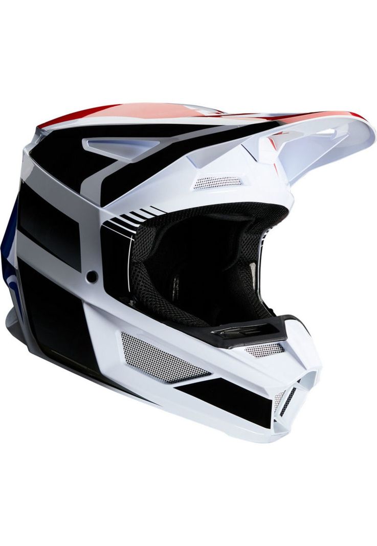 Casco Moto Niño V2 Hayl Azul/Rojo Fox-0