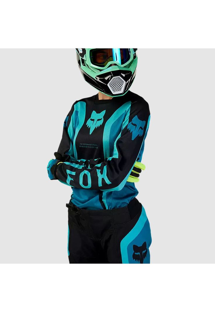 Polera Moto Mujer 180 Ballast Celeste Fox-3