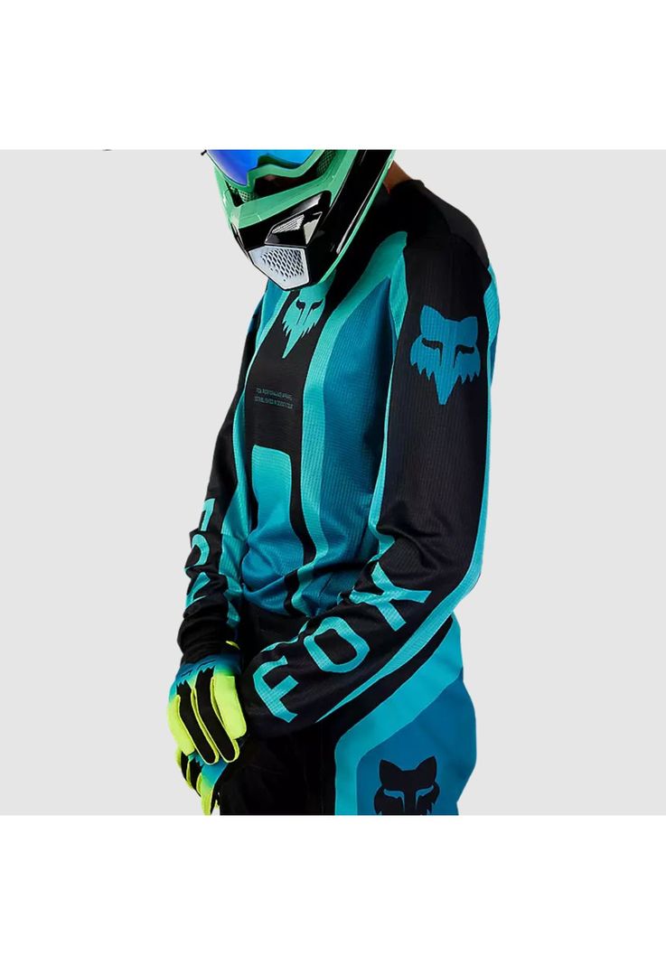 Polera Moto Mujer 180 Ballast Celeste Fox-5