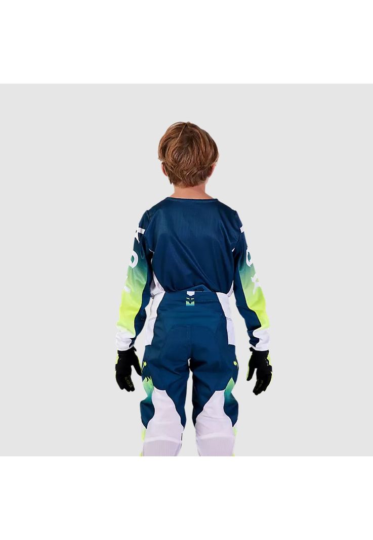 Polera Moto Niño 180 Flora Azul Petroleo Fox-2