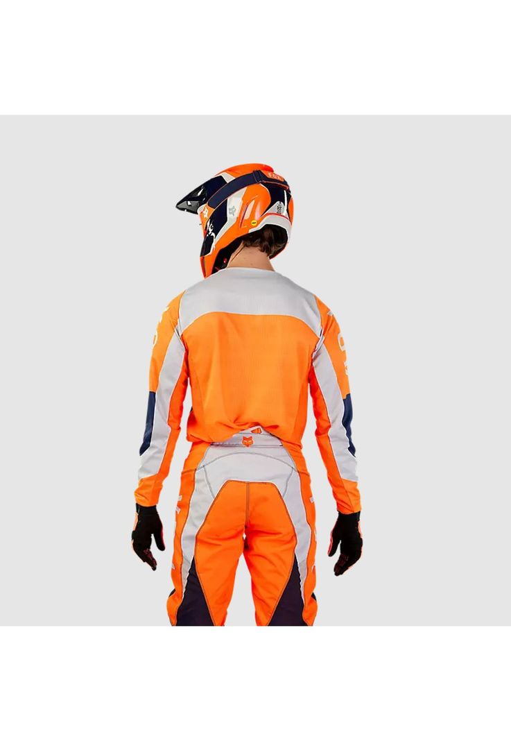 Polera Moto 180 Nitro Naranjo Fluor Fox-2