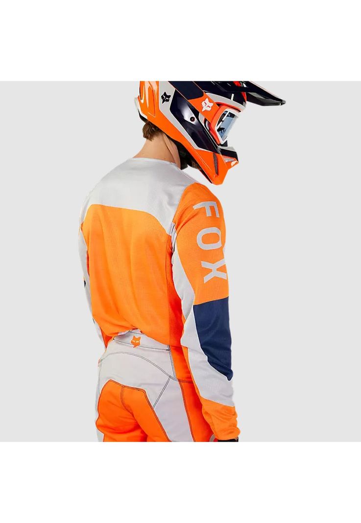Polera Moto 180 Nitro Naranjo Fluor Fox-4