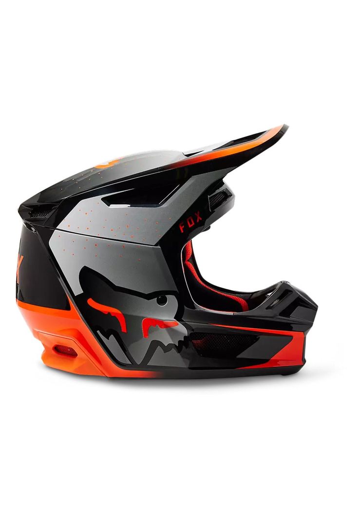 Casco Moto V2 Vizen Naranjo Fox-1