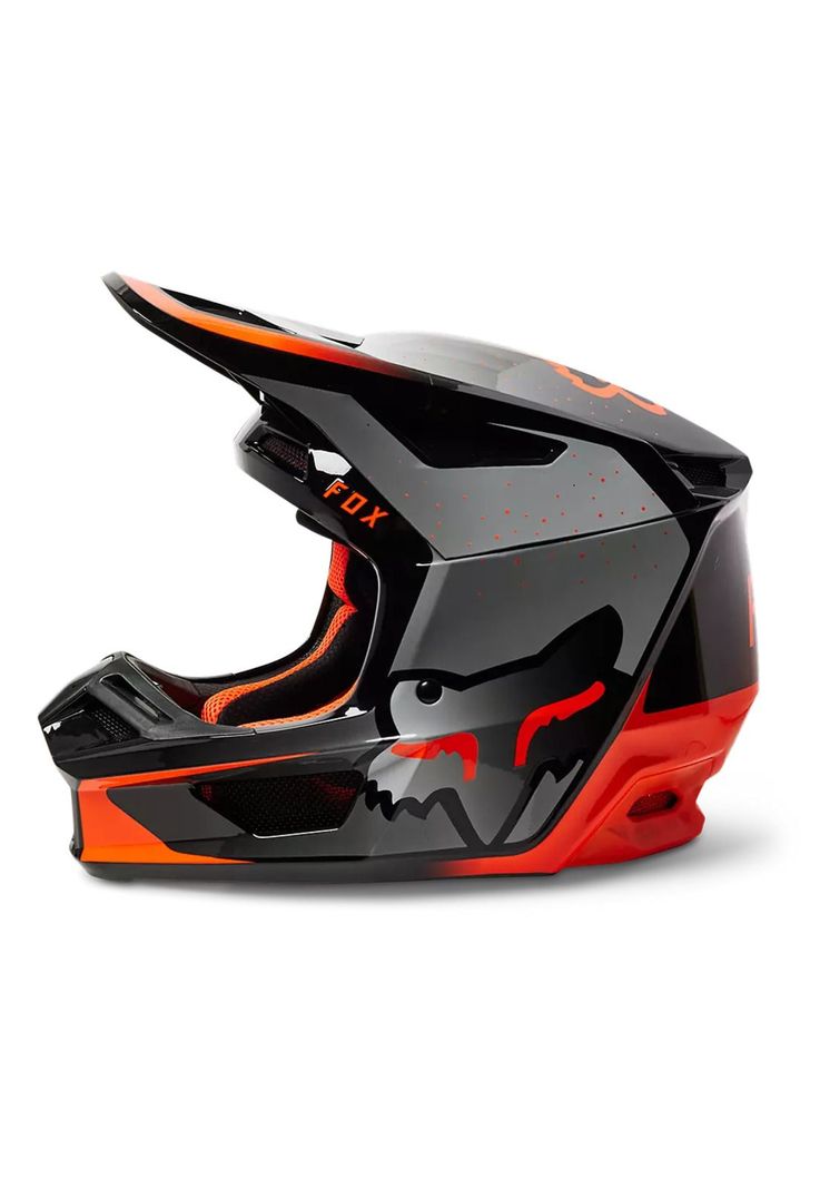 Casco Moto V2 Vizen Naranjo Fox-2