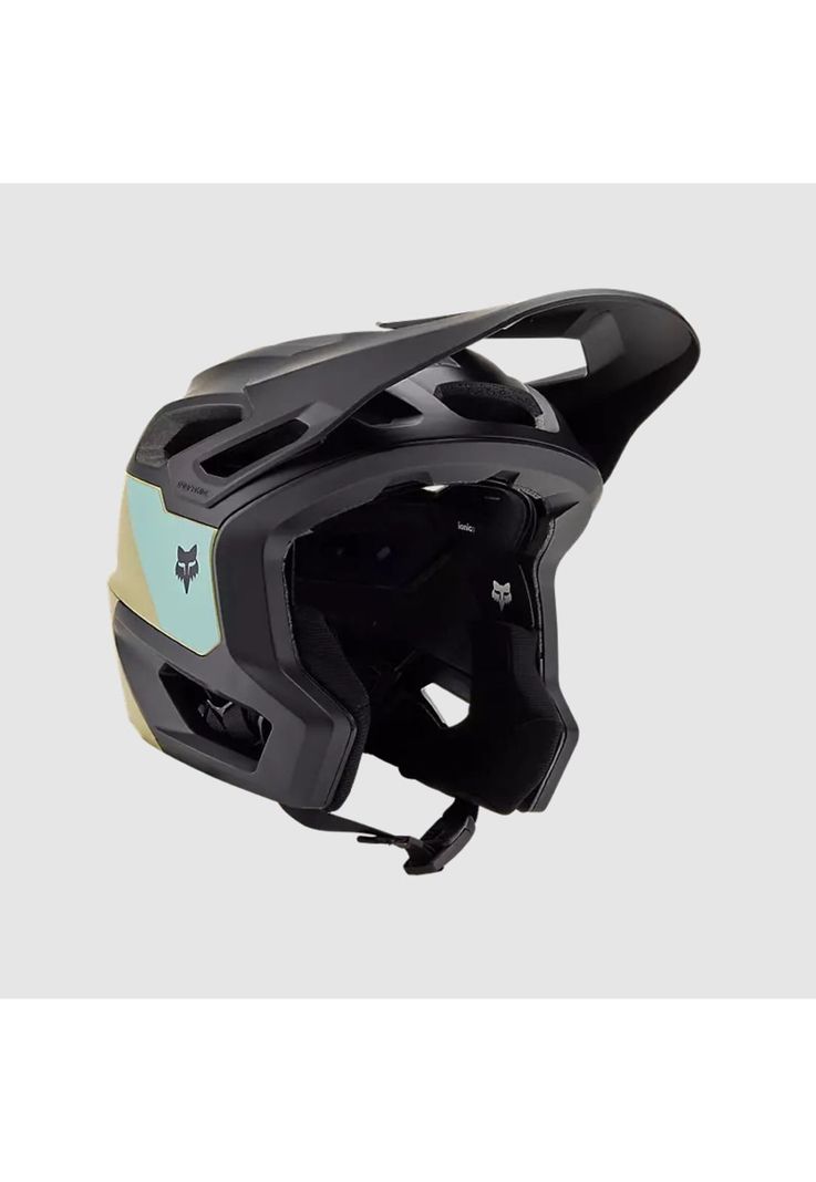 Casco Bicicleta New Dropframe Pro Negro/Dorado/Celeste Fox-0