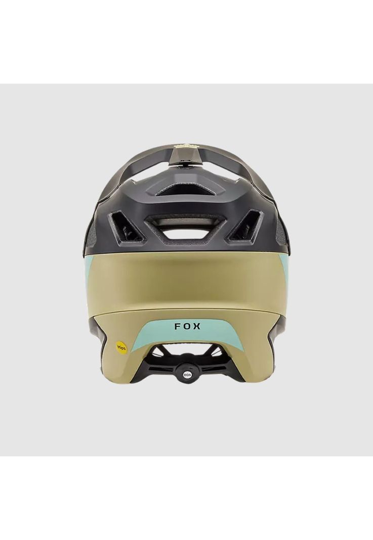 Casco Bicicleta New Dropframe Pro Negro/Dorado/Celeste Fox-4