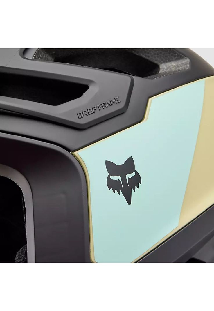 Casco Bicicleta New Dropframe Pro Negro/Dorado/Celeste Fox-8