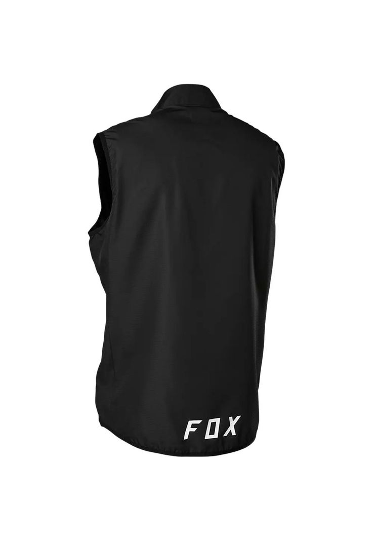 Chaqueta Cortavientos Bicicleta Ranger Sin Mangas Negro/Gris Fox-1
