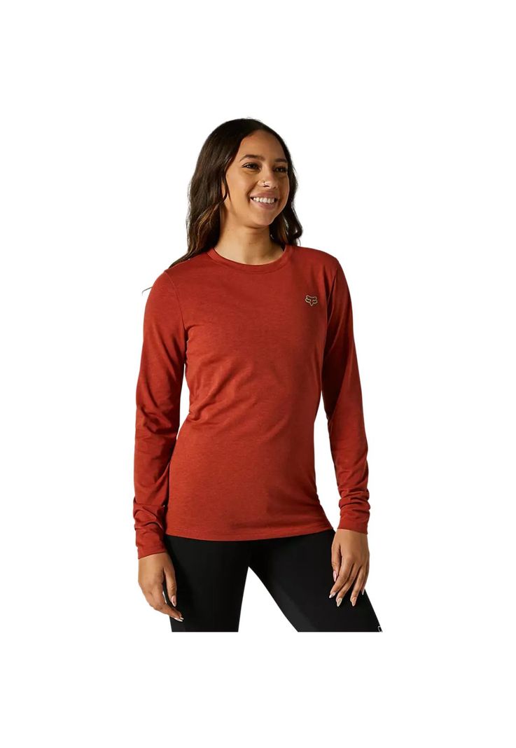 Polera Lifestyle Mujer Snipper Manga Larga Rojo Fox-0