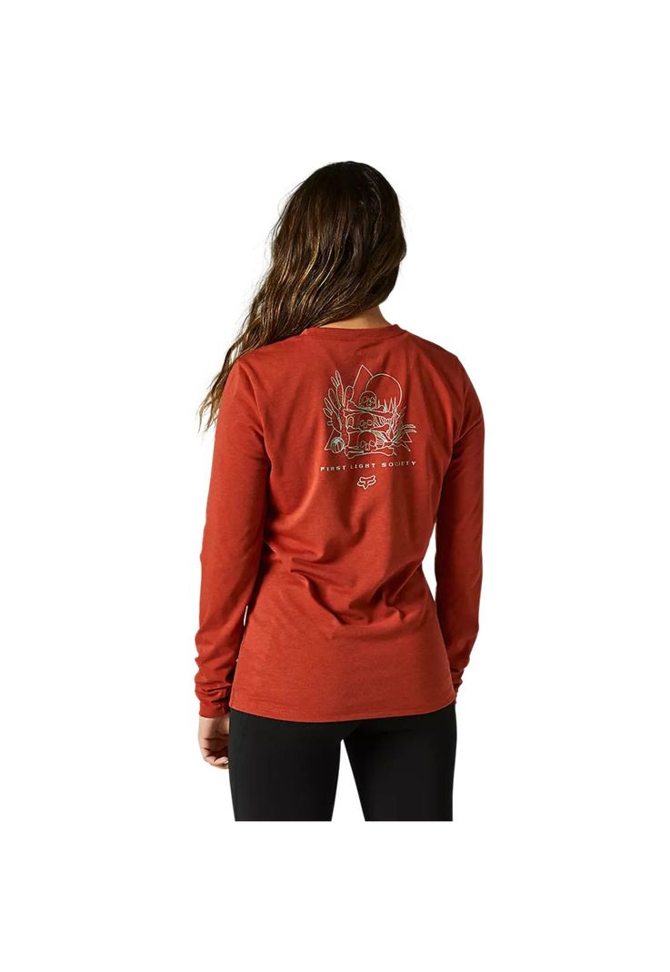 Polera Lifestyle Mujer Snipper Manga Larga Rojo Fox-1