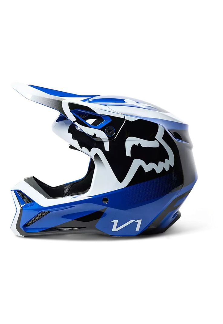 Casco Moto V1 Leed Azul Fox-2