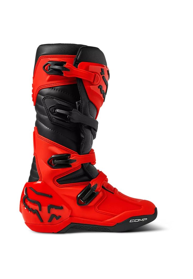 Botas Moto Comp Rojo Fox-1