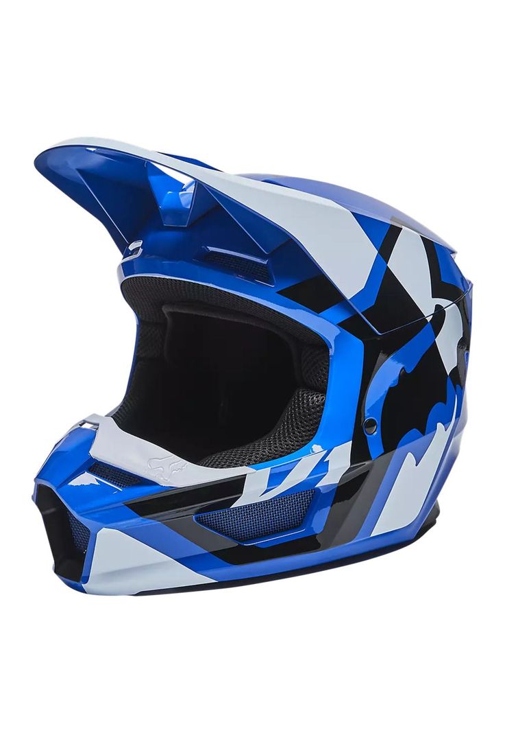 Casco Moto Niño V1 Lux Azul Fox-1