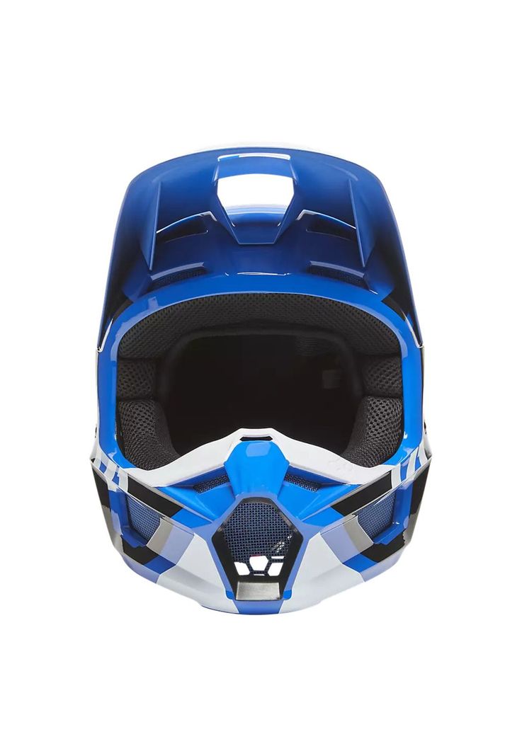 Casco Moto Niño V1 Lux Azul Fox-3