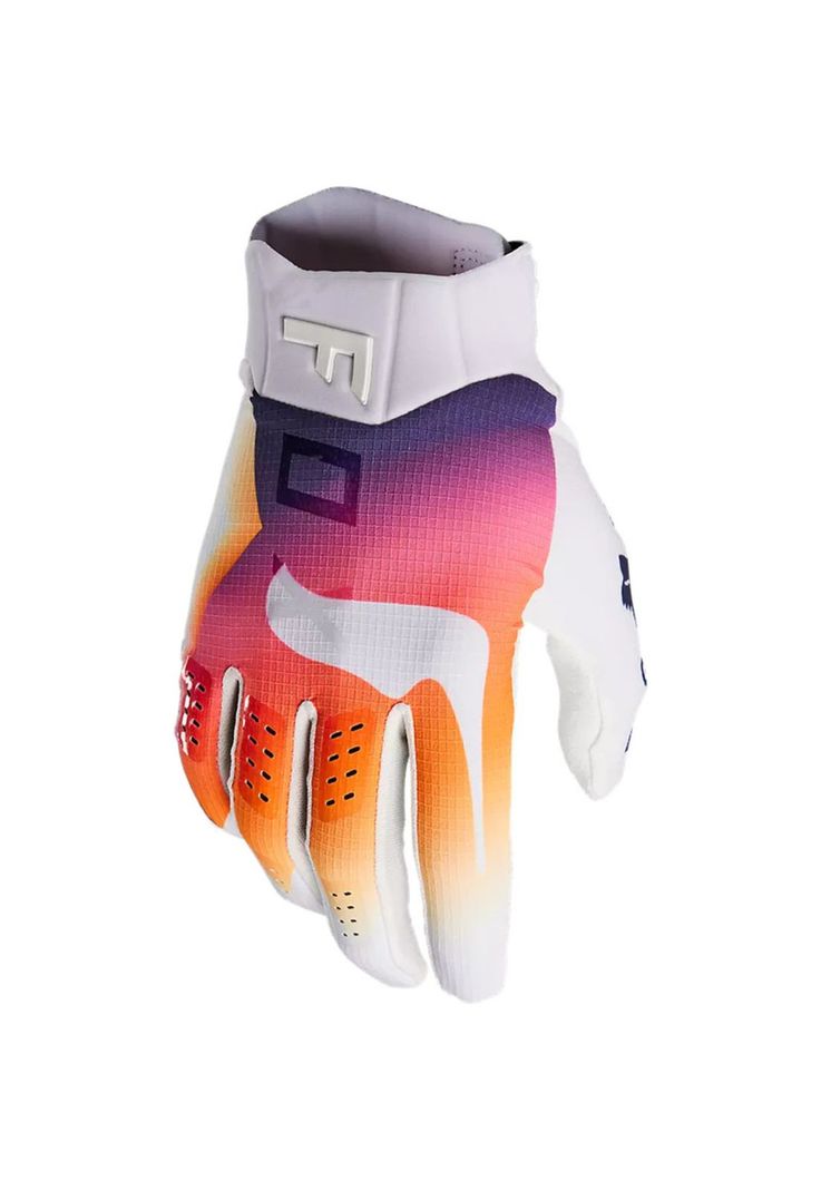Guantes Moto Flexair Ryvr Edicion Limitada Blanco/Azul/Rosado Fox-0