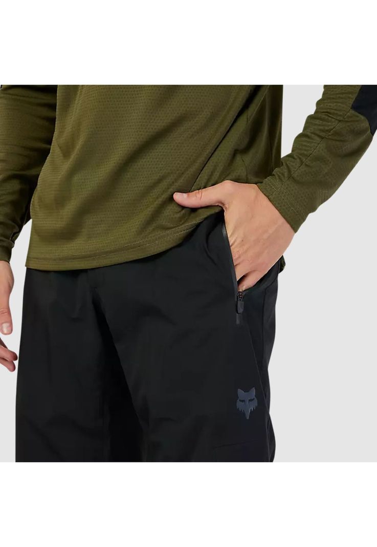 Pantalon Bicicleta Defend Impermeable 3L Negro Fox-4
