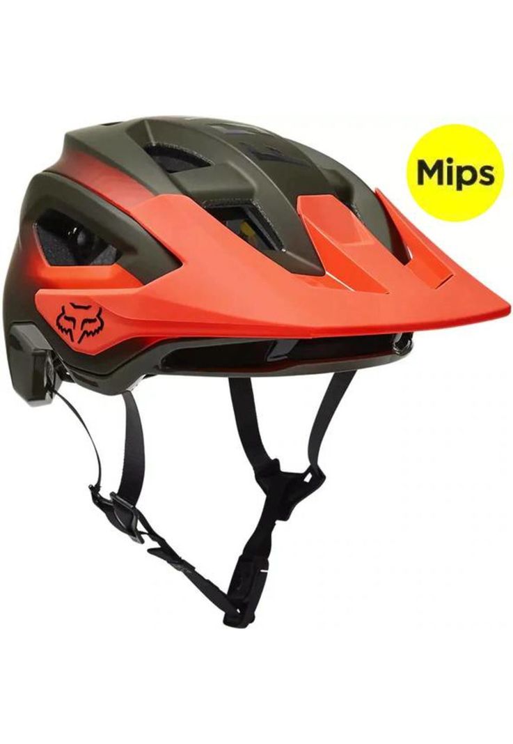 Casco Bicicleta Speedframe Pro Fade Verde/Naranjo Fox-0