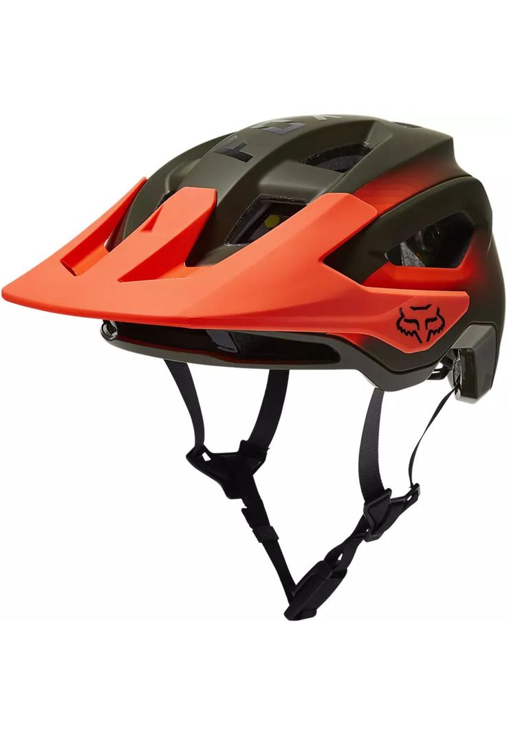 Casco Bicicleta Speedframe Pro Fade Verde/Naranjo Fox-1