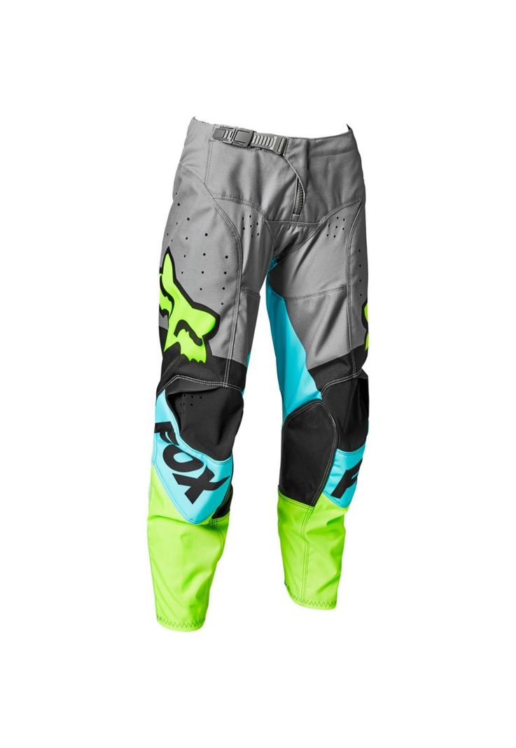 Pantalon Moto Niño 180 Trice Gris/Celeste Fox-0
