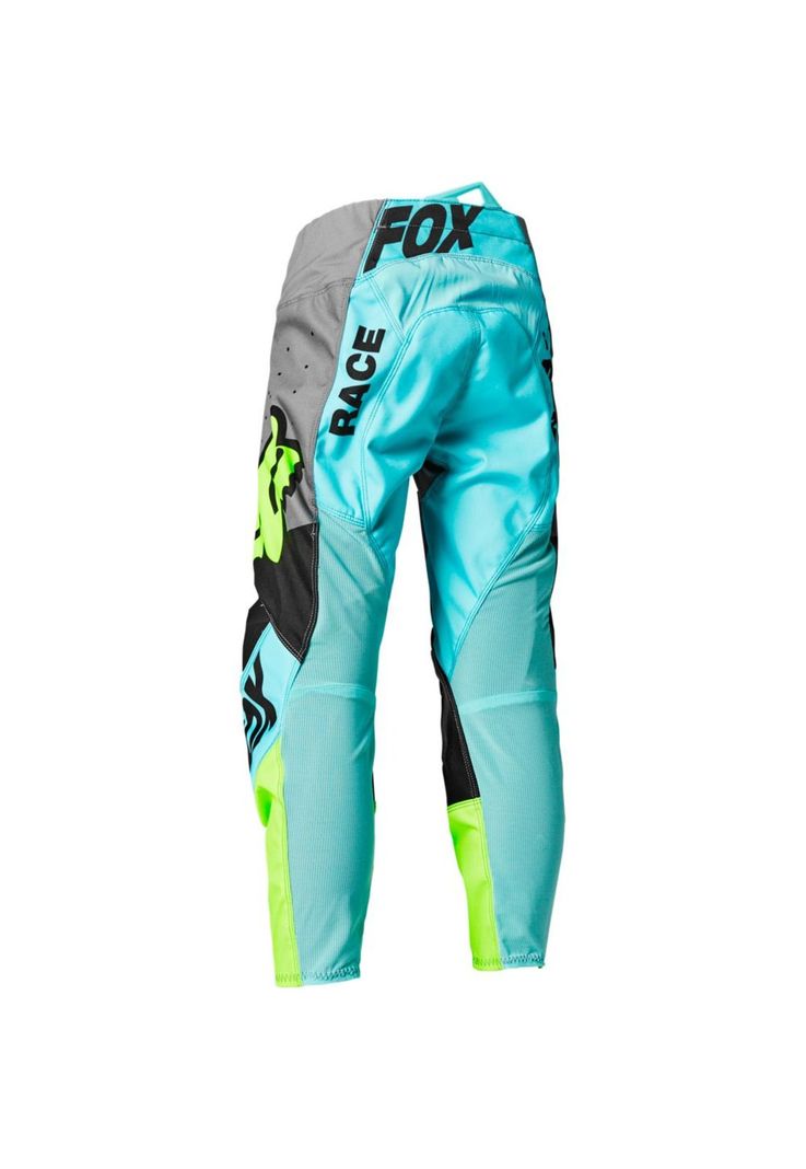 Pantalon Moto Niño 180 Trice Gris/Celeste Fox-1