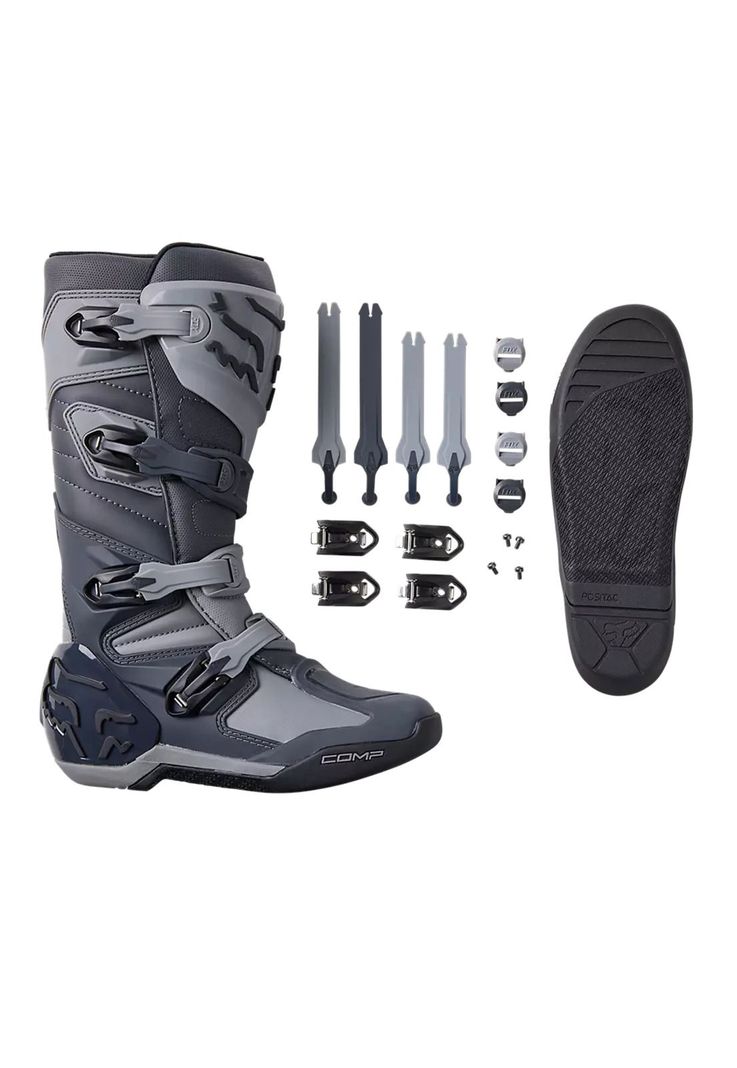 Botas Moto Comp Gris Fox-9