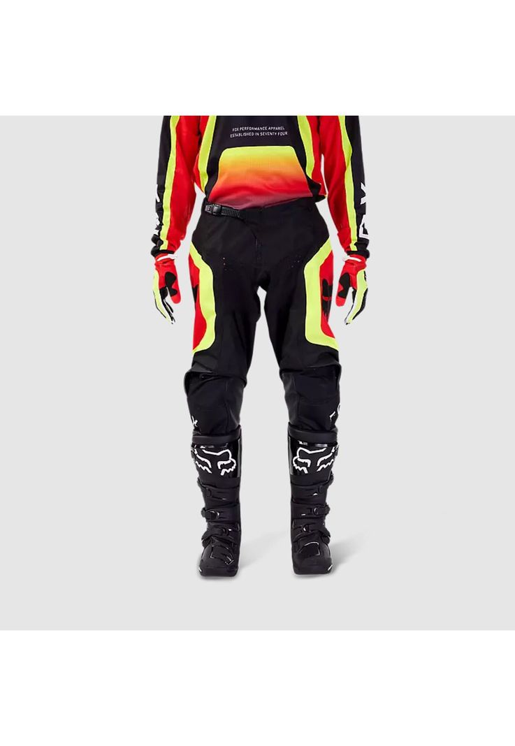 Pantalon Moto 180 Ballast Rojo/Amarillo Fox-2