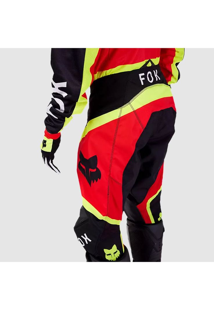 Pantalon Moto 180 Ballast Rojo/Amarillo Fox-4