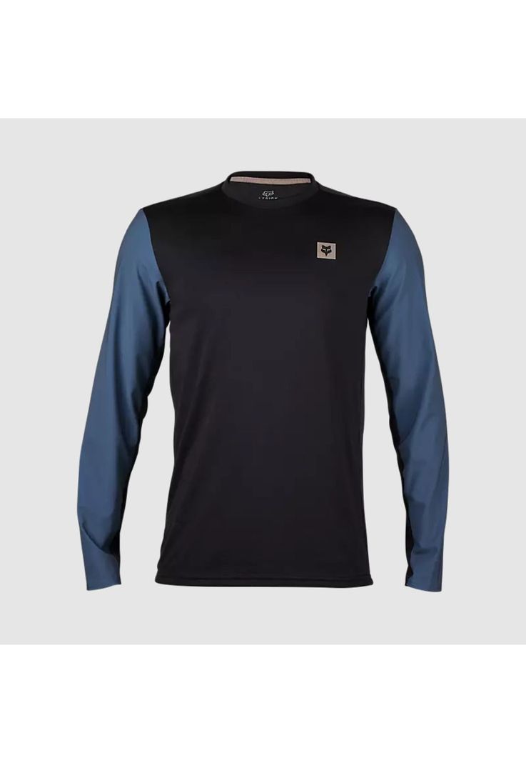Polera Moto Ranger Off Road Manga Larga Negro/Azul Fox-0