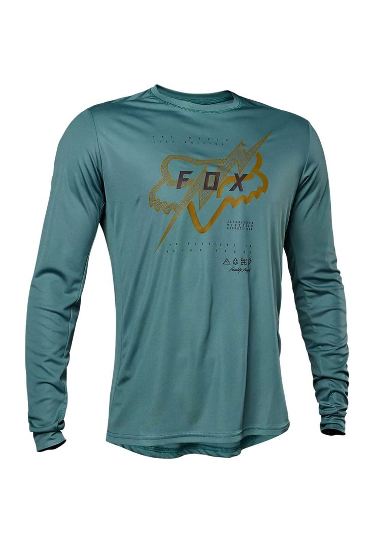 Polera Bicicleta Ranger Jectr Manga Larga Verde Fox-0