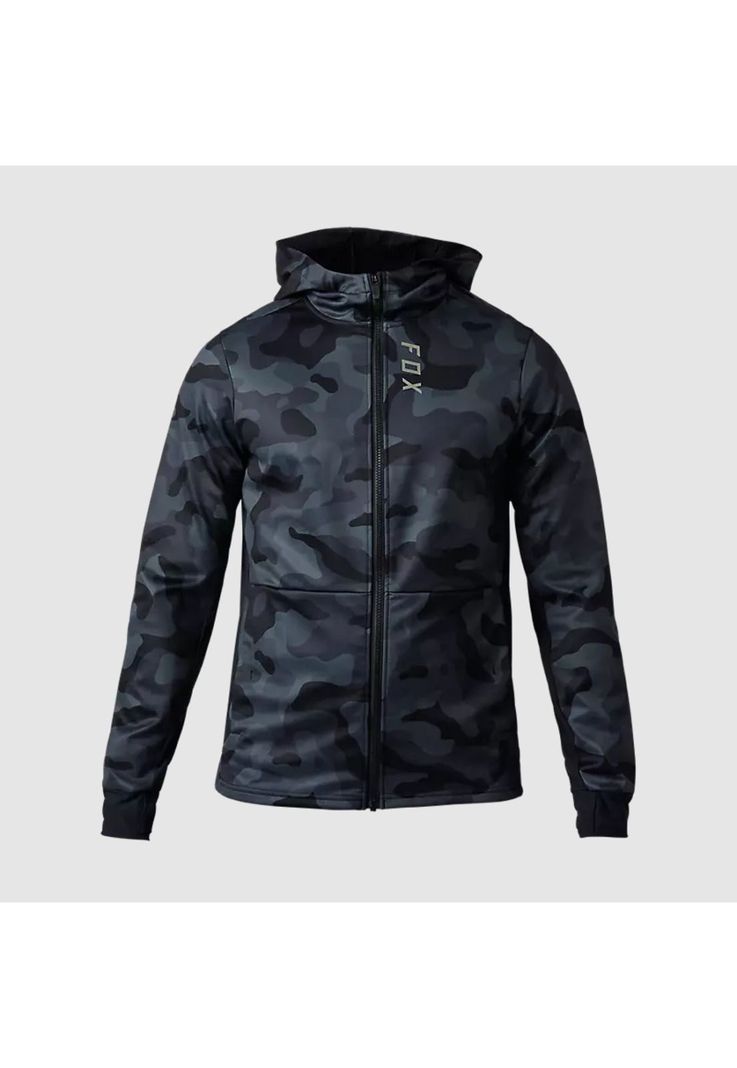 Chaqueta Moto Defend Drive Windbloc® Zip Negro Camo Fox-0