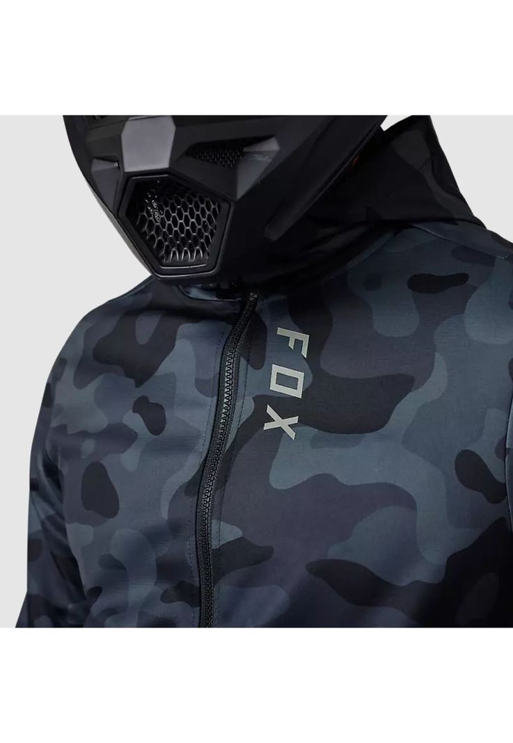 Chaqueta Moto Defend Drive Windbloc® Zip Negro Camo Fox-6