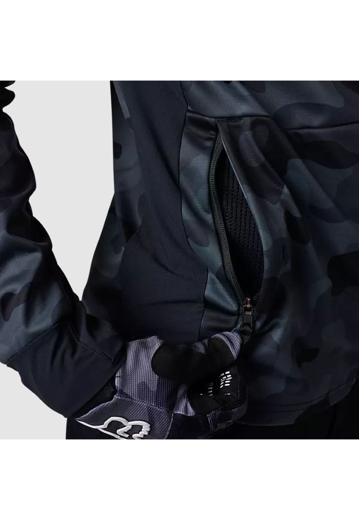 Chaqueta Moto Defend Drive Windbloc® Zip Negro Camo Fox-7