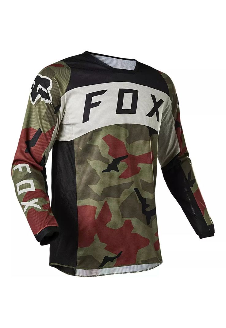 Polera Moto 180 BKNR Camo Verde Fox-0